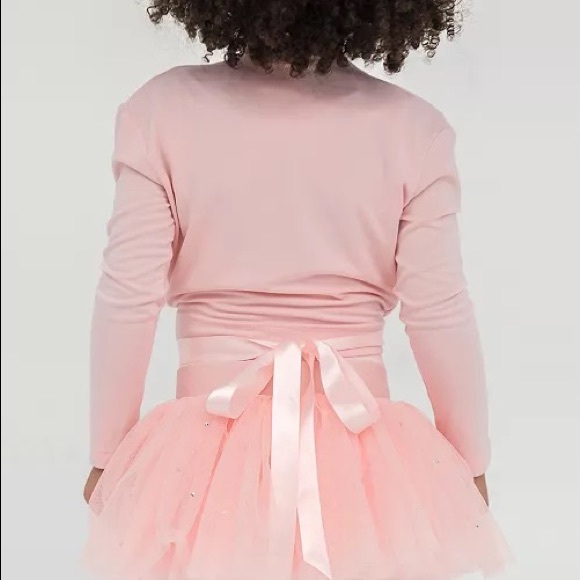 FLO DANCEWEAR Crossover Long Sleeves Wrap Top in pink size M - Picture 4 of 6